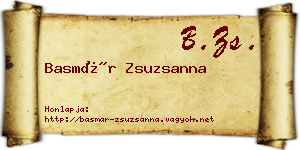 Basmár Zsuzsanna névjegykártya